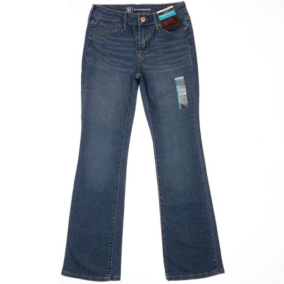 Nobo Jeans Juniors 5 Mid Rise Bootcut Blue Denim Stretch Measures 28 x 31 New - Picture 1 of 10